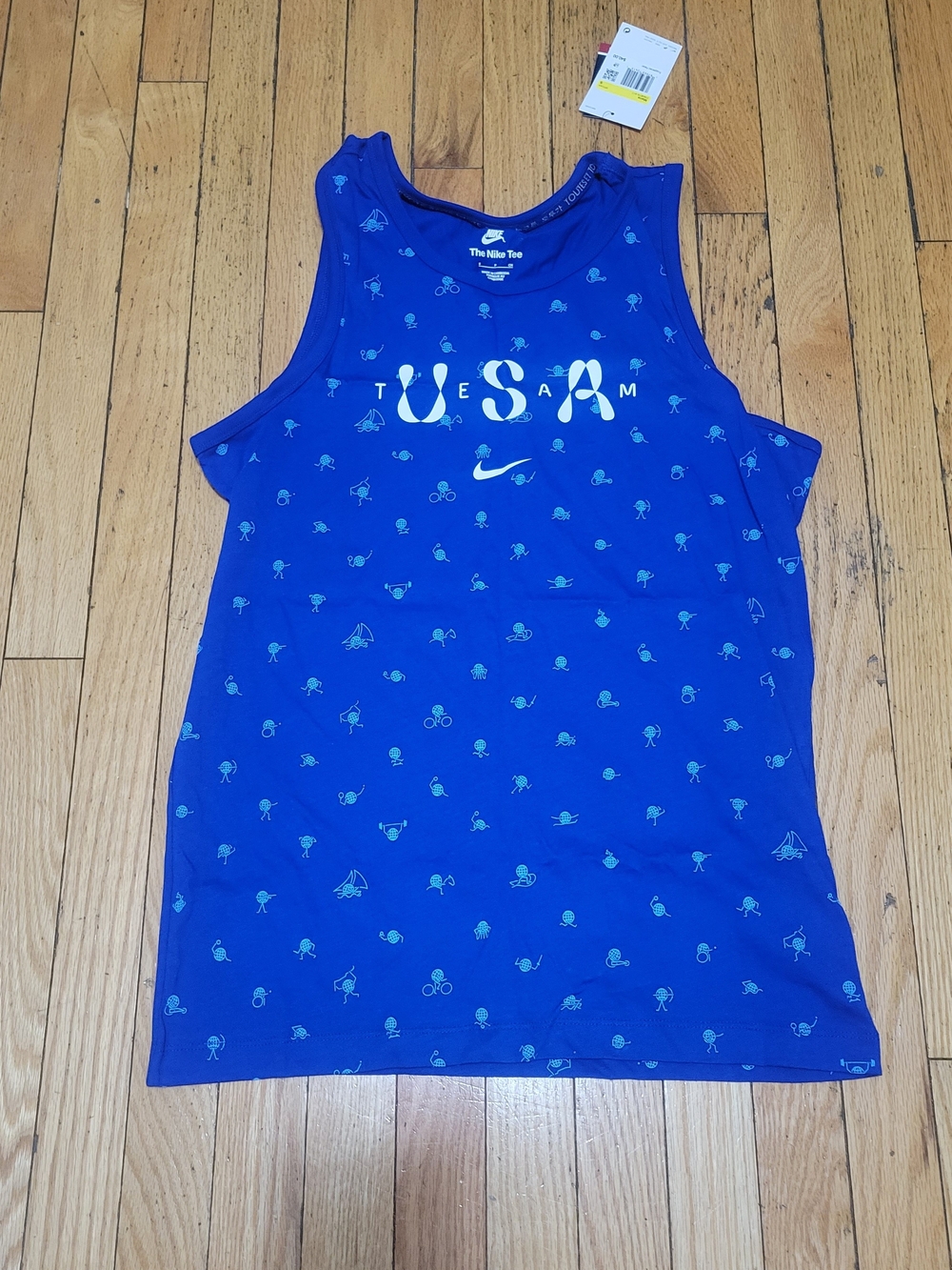 Nike Royal Blue Team USA Graphic Athletic Tank Top